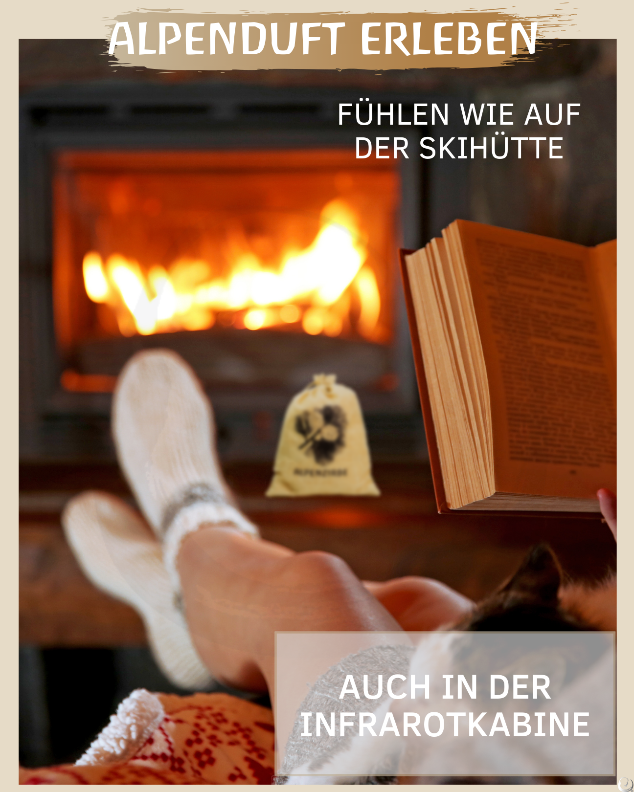 Zirbenflocken Säckchen (Zirbenspäne, bedruckt)
