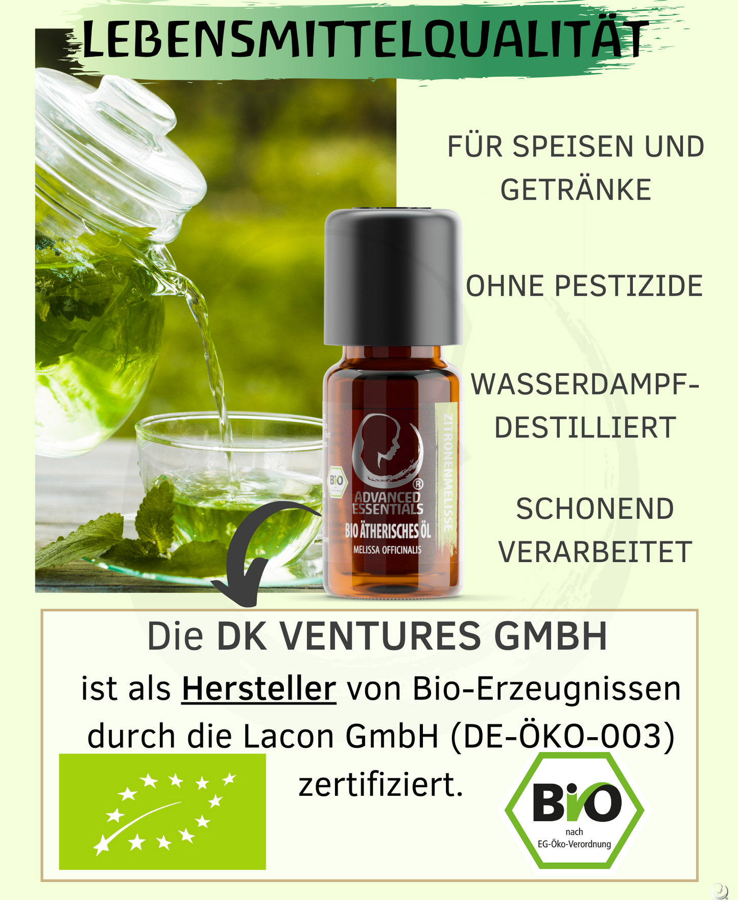 BIO Melissenöl (Melissa officinalis)