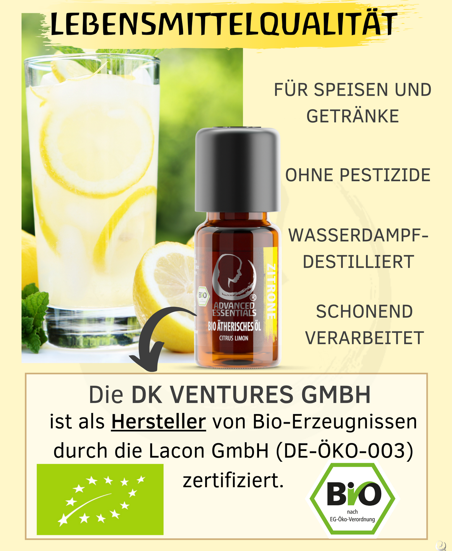 BIO Zitronenöl (Citrus limon)
