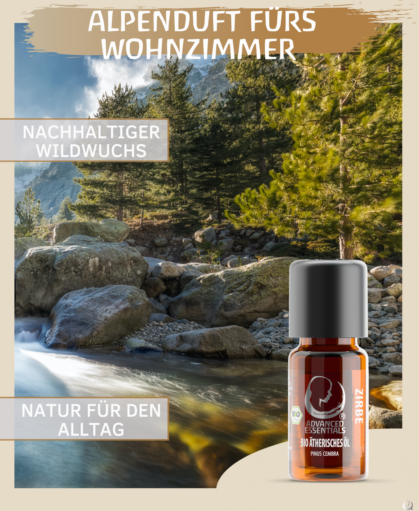 BIO Zirbenöl ätherisches Öl (Pinus cembra) Wildwuchs Zirbenöl bio aus Österreich (Zirbe, 10ml)