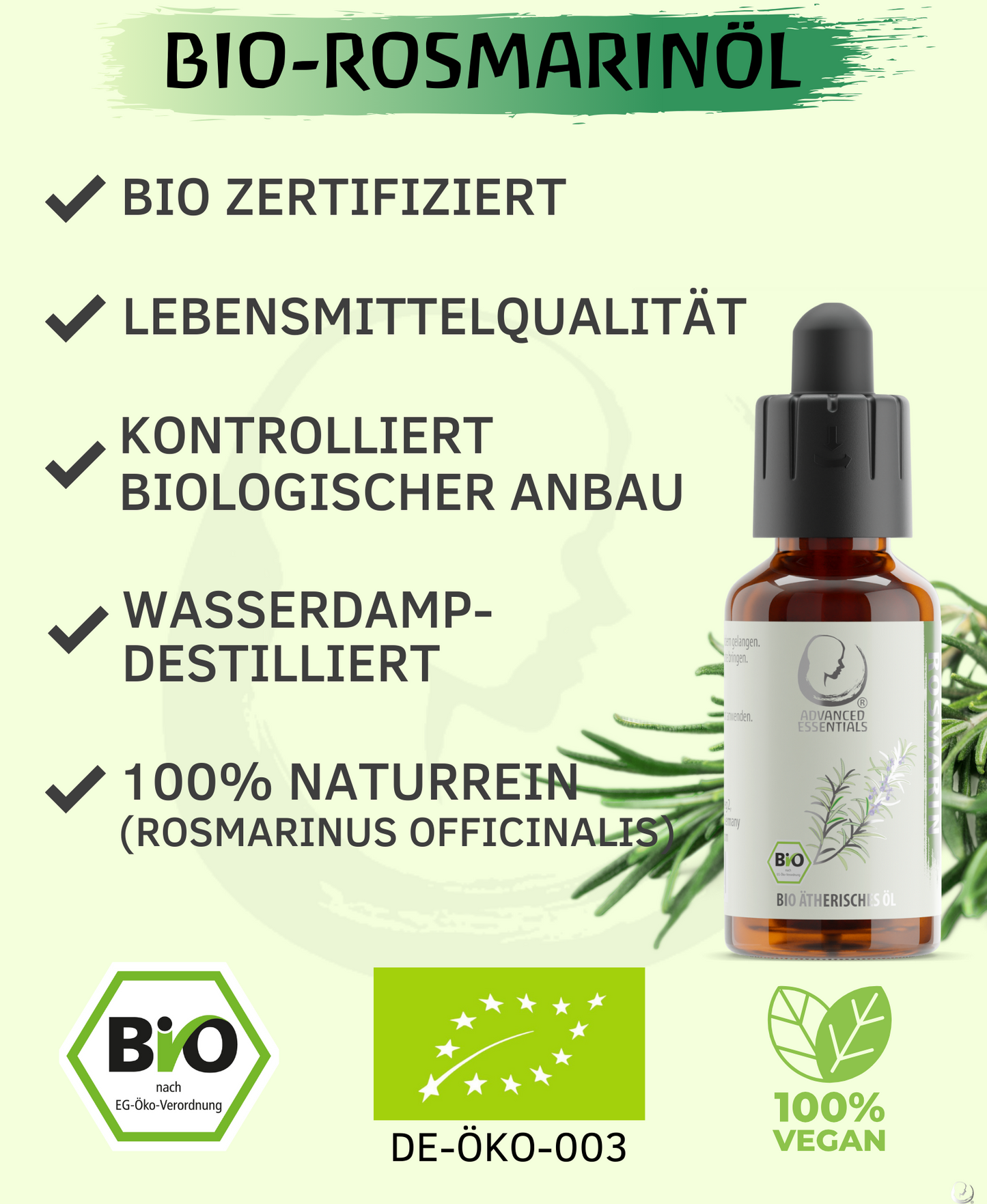BIO Rosmarinöl (Rosmarinus officinalis) 30 ml