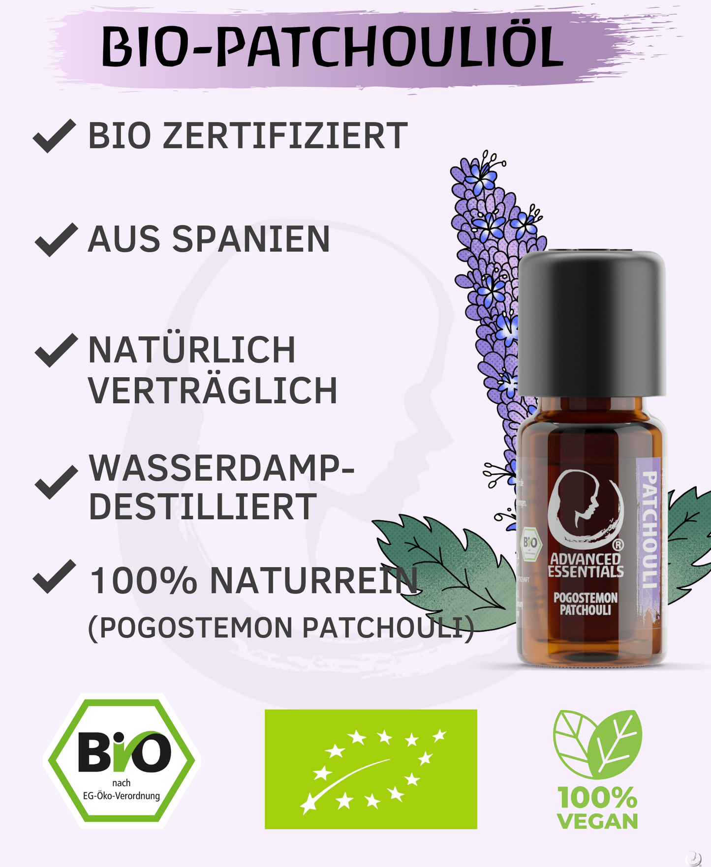 BIO Patchouliöl (Pogostemon patchouli)