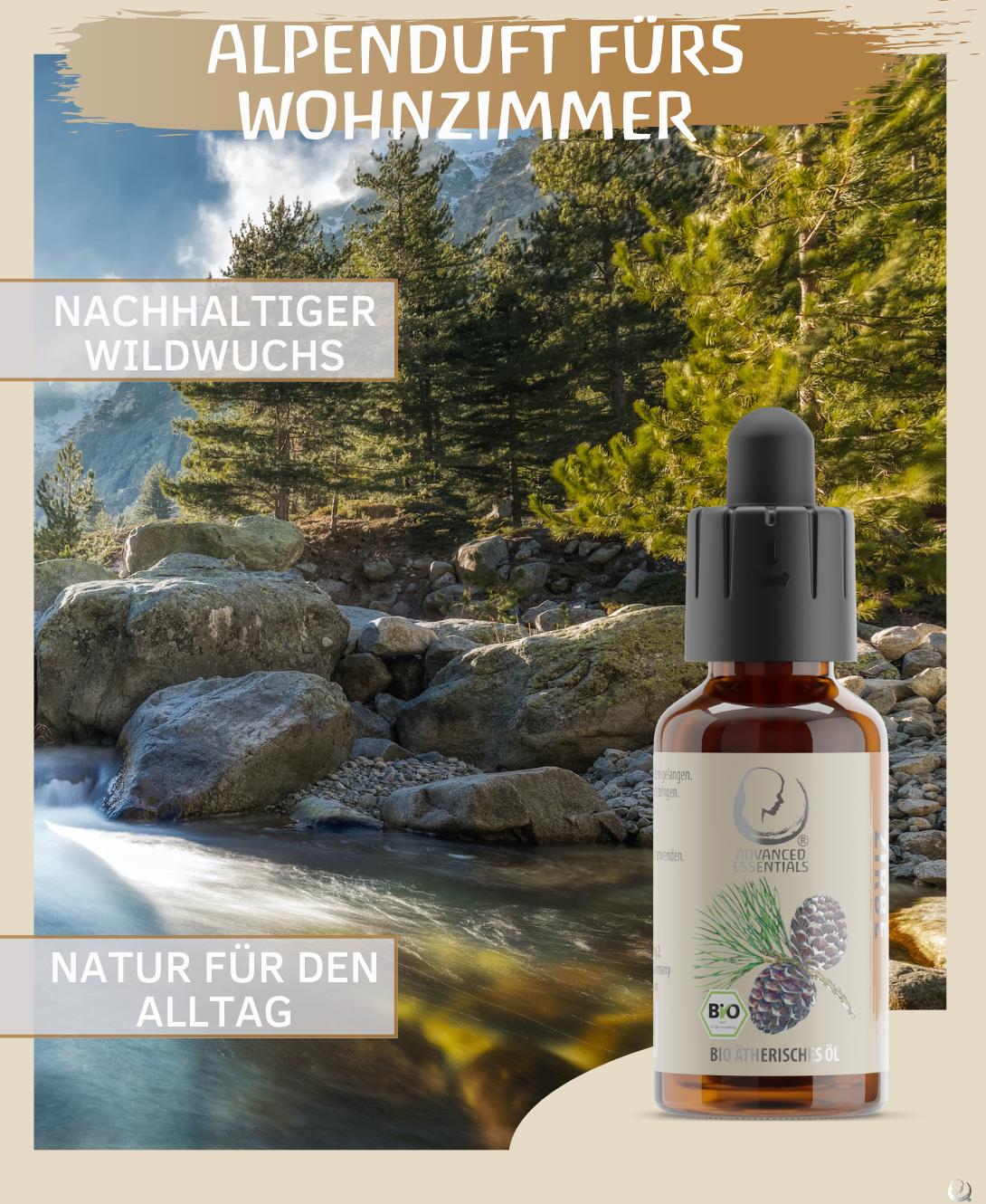 BIO Zirbenöl ätherisches Öl (Pinus cembra) Wildwuchs Zirbenöl bio aus Österreich (Zirbe, 30ml)