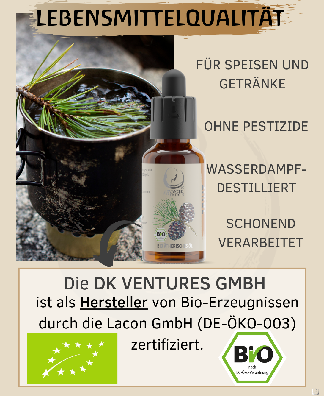 BIO Zirbenöl ätherisches Öl (Pinus cembra) Wildwuchs Zirbenöl bio aus Österreich (Zirbe, 30ml)