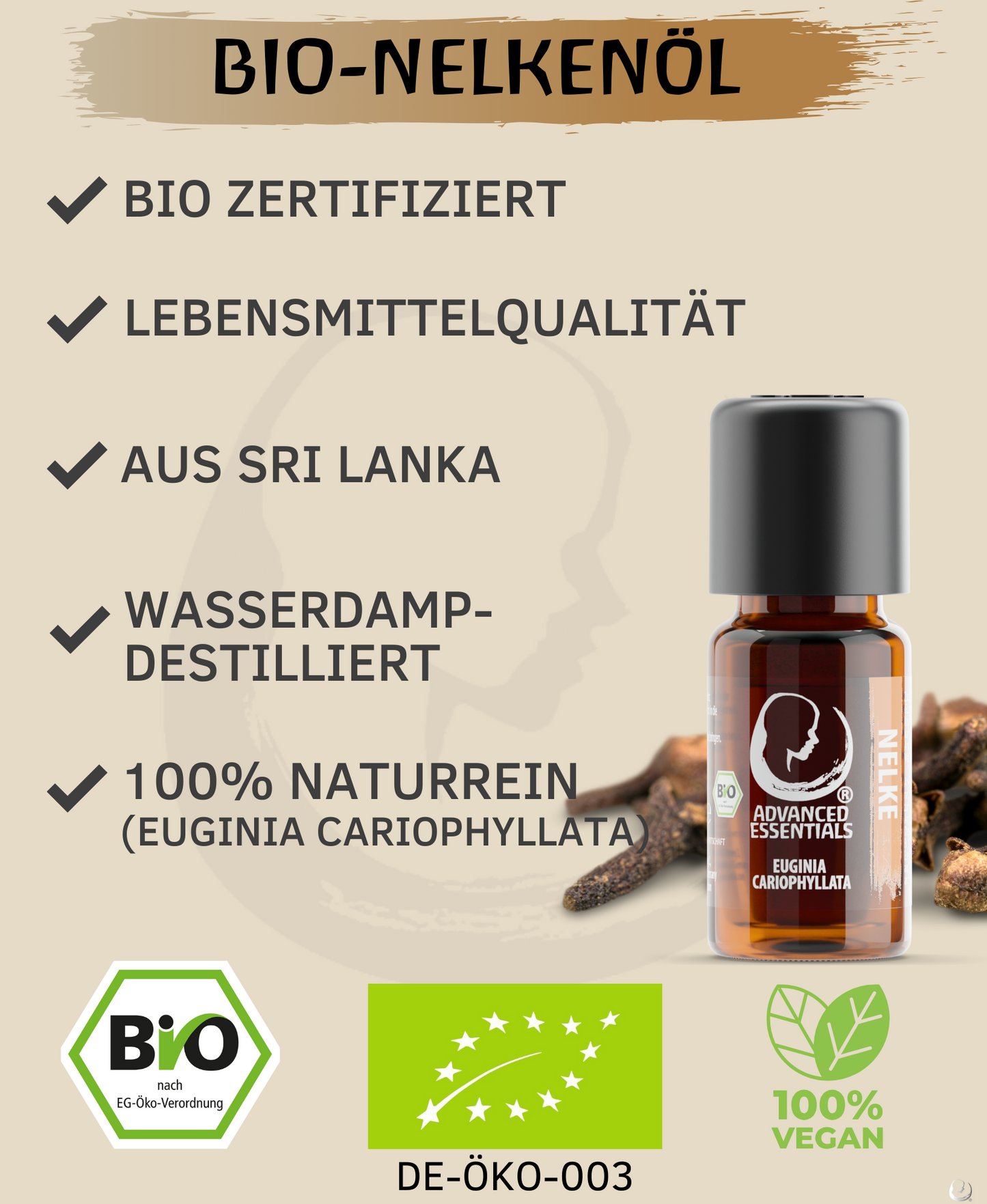 BIO Nelkenöl (Euginia cariophyllata)