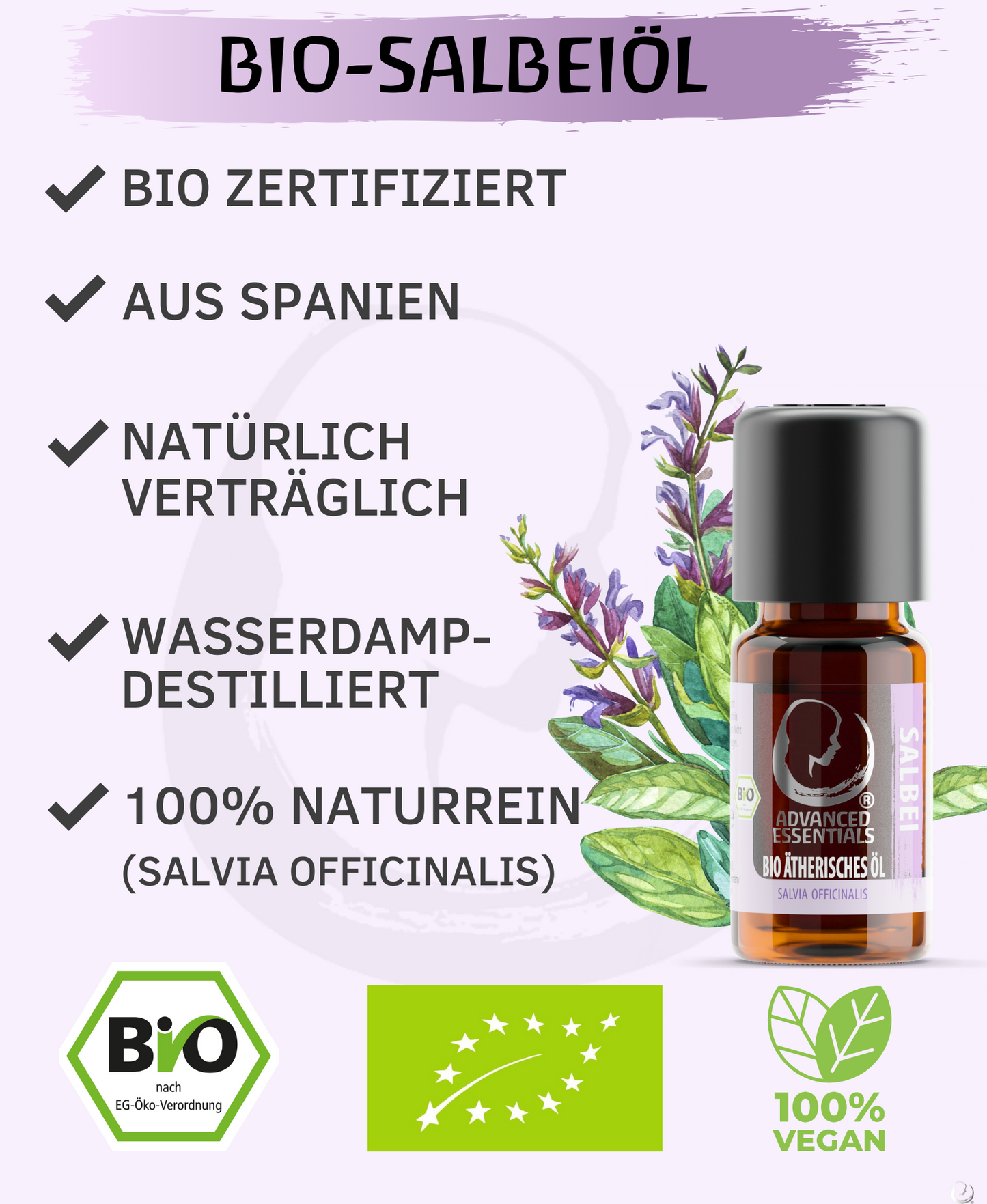 BIO Salbeiöl (Salvia officinalis)