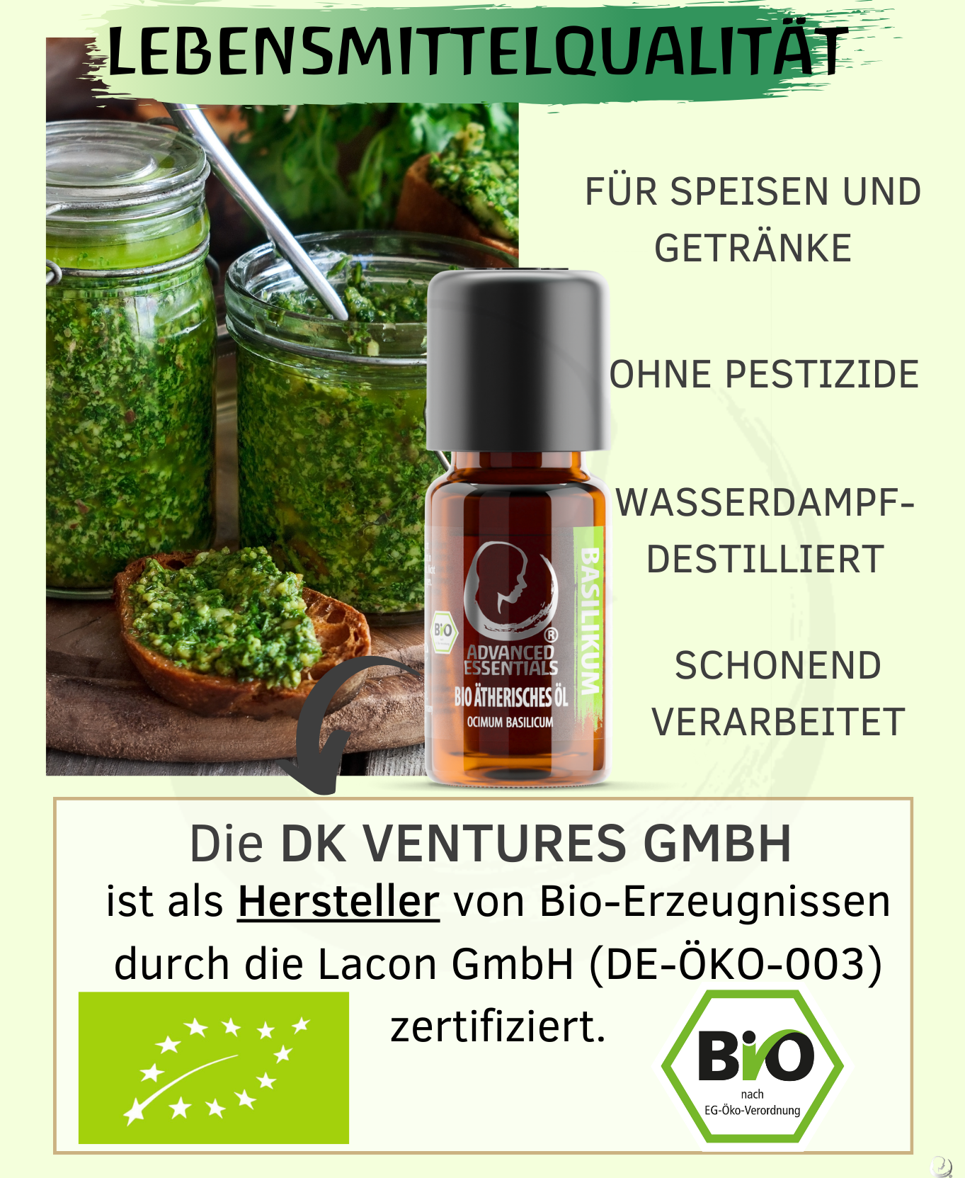 BIO Basilikumöl Ocimum basilicum)