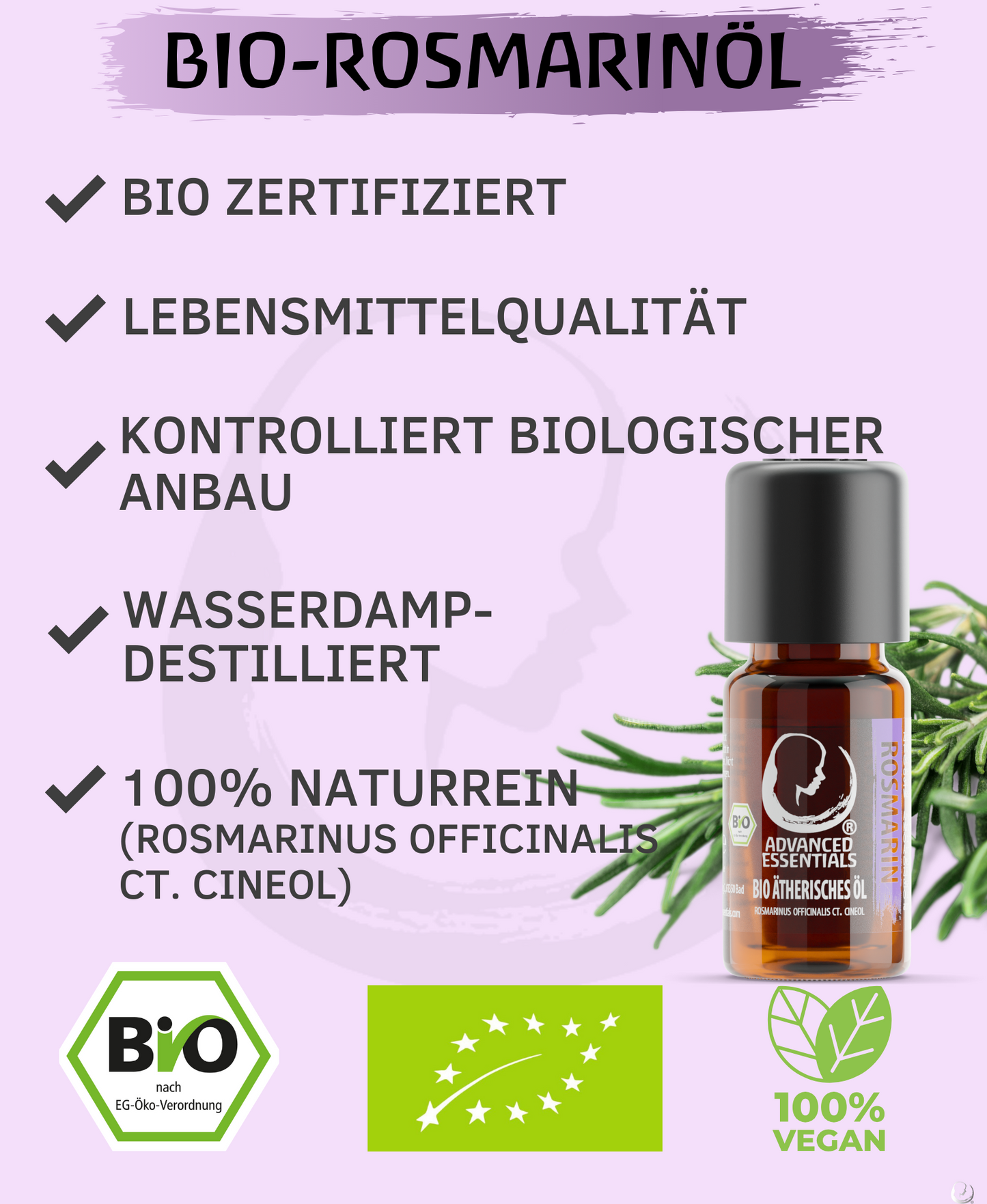 BIO Rosmarinöl (Rosmarinus officinalis ct. Cineol)