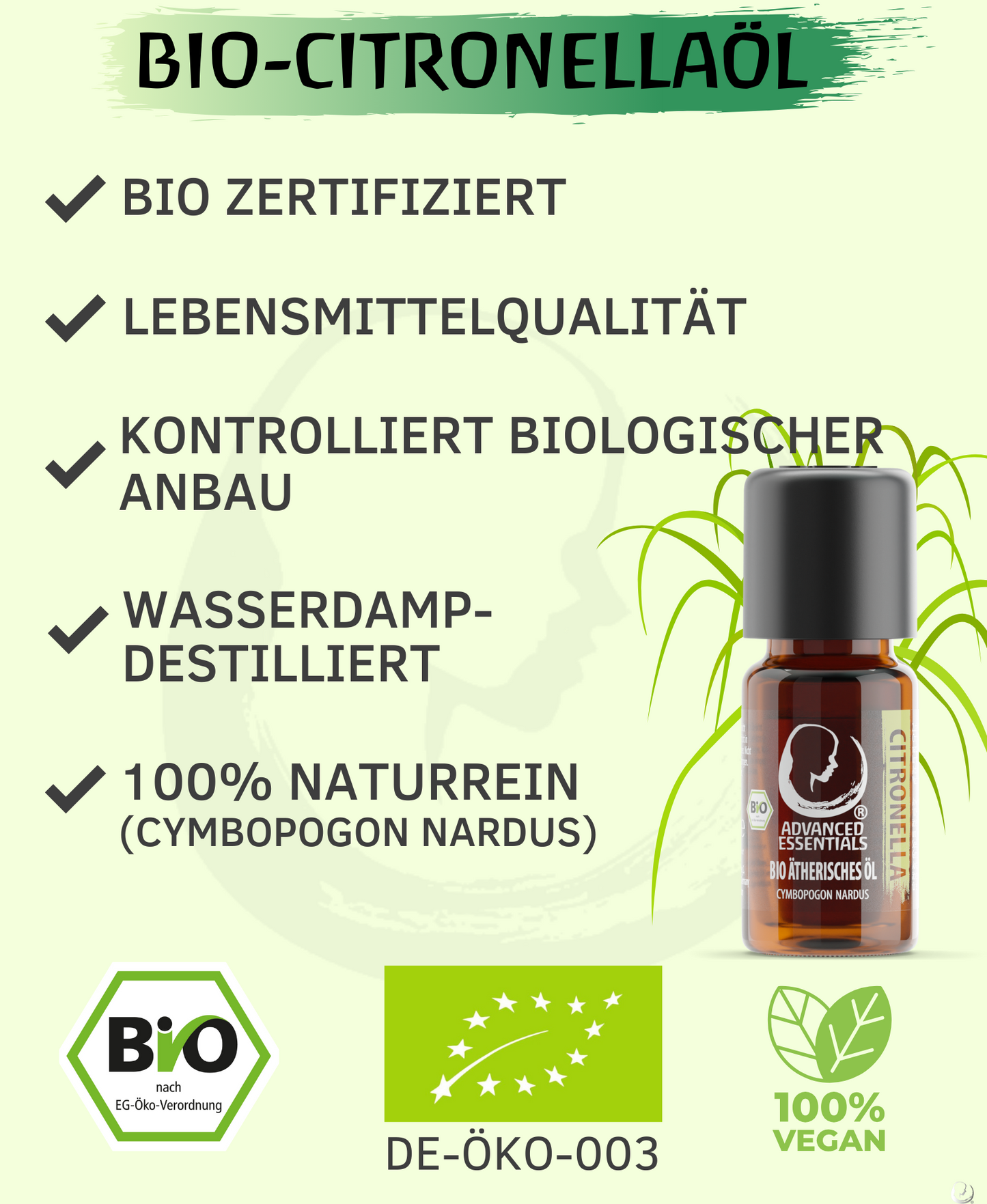 BIO Citronellaöl (Cymbopogon winterianus)