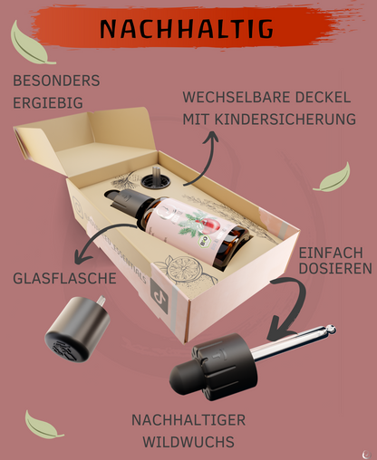 Weihnachtsöl Mischung aus Vanilleextrakt, Orangenöl, Zimtöl und Nelkenöl 30 ml