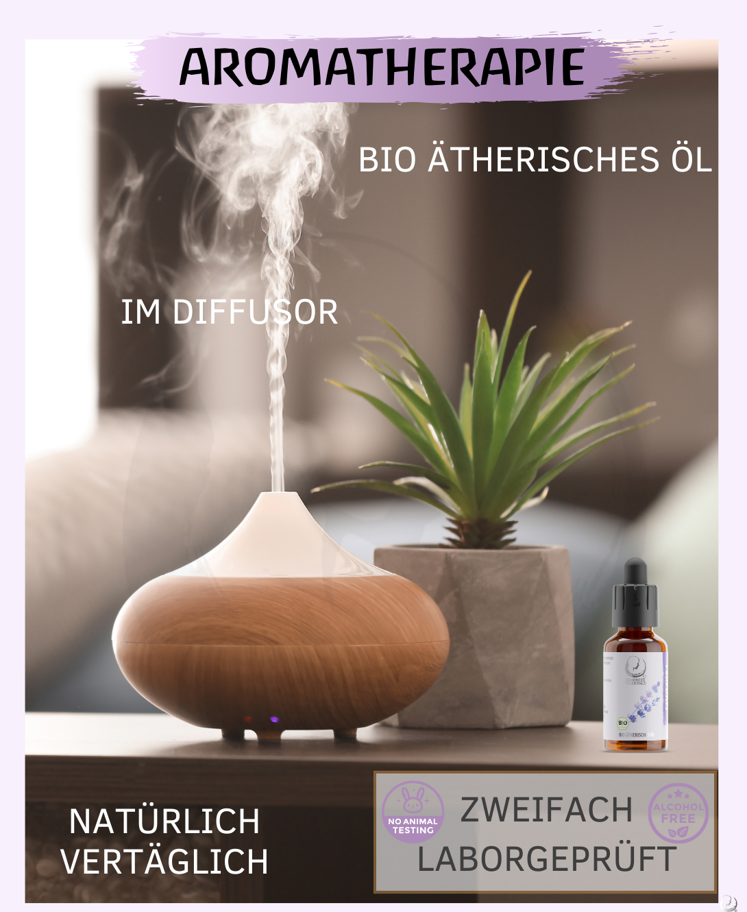 BIO Lavendelöl ätherisches Öl (Lavandula angustifolia) kontrolliert biologischer Anbau Lavendelöl bio aus Bulgarien (Lavendel, 30 ml)