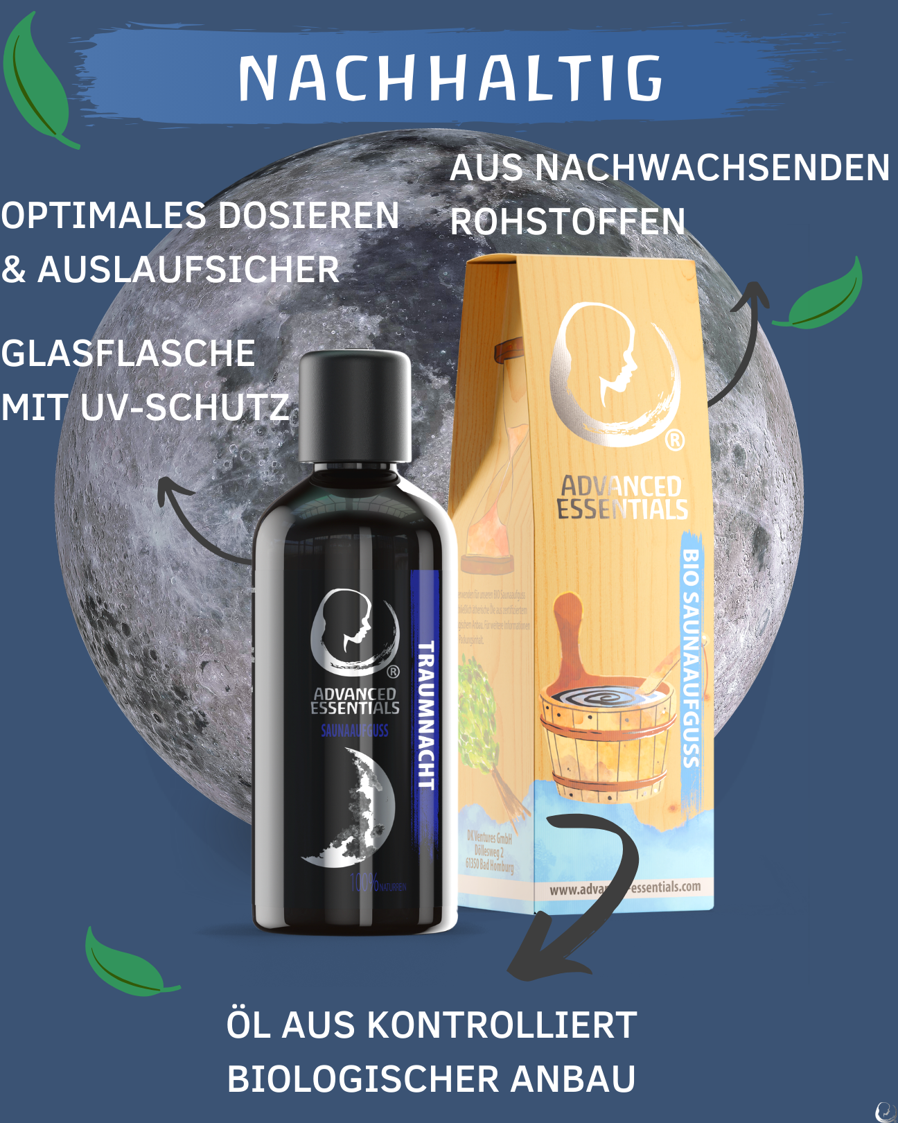 BIO Saunaaufguss Traumnacht (Lavendel/Bergamotte/Vanille) hochdosiertes ätherisches Öl (100ml)