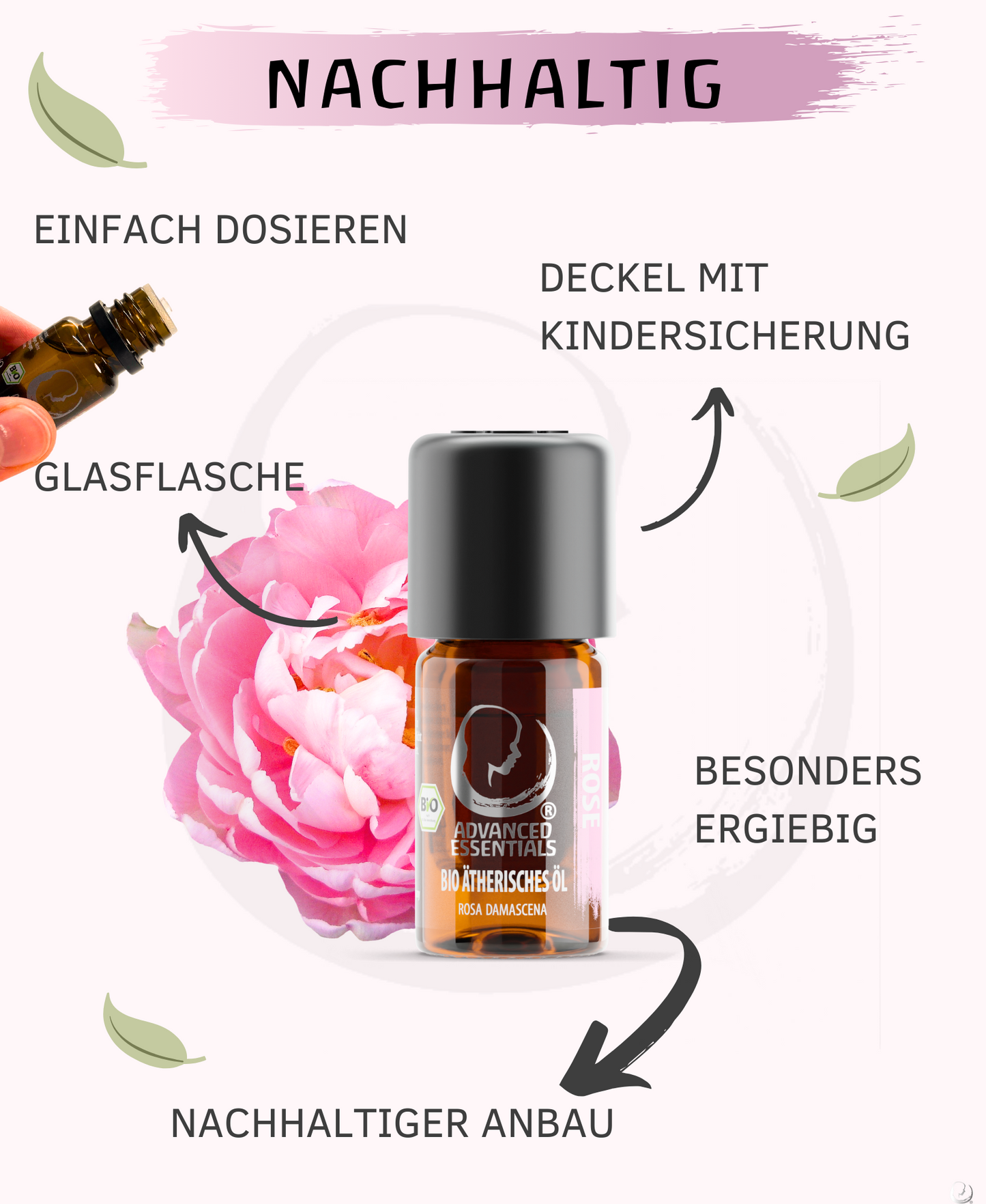 BIO Rosenöl ätherisches Öl (Rosa damascena) 5ml