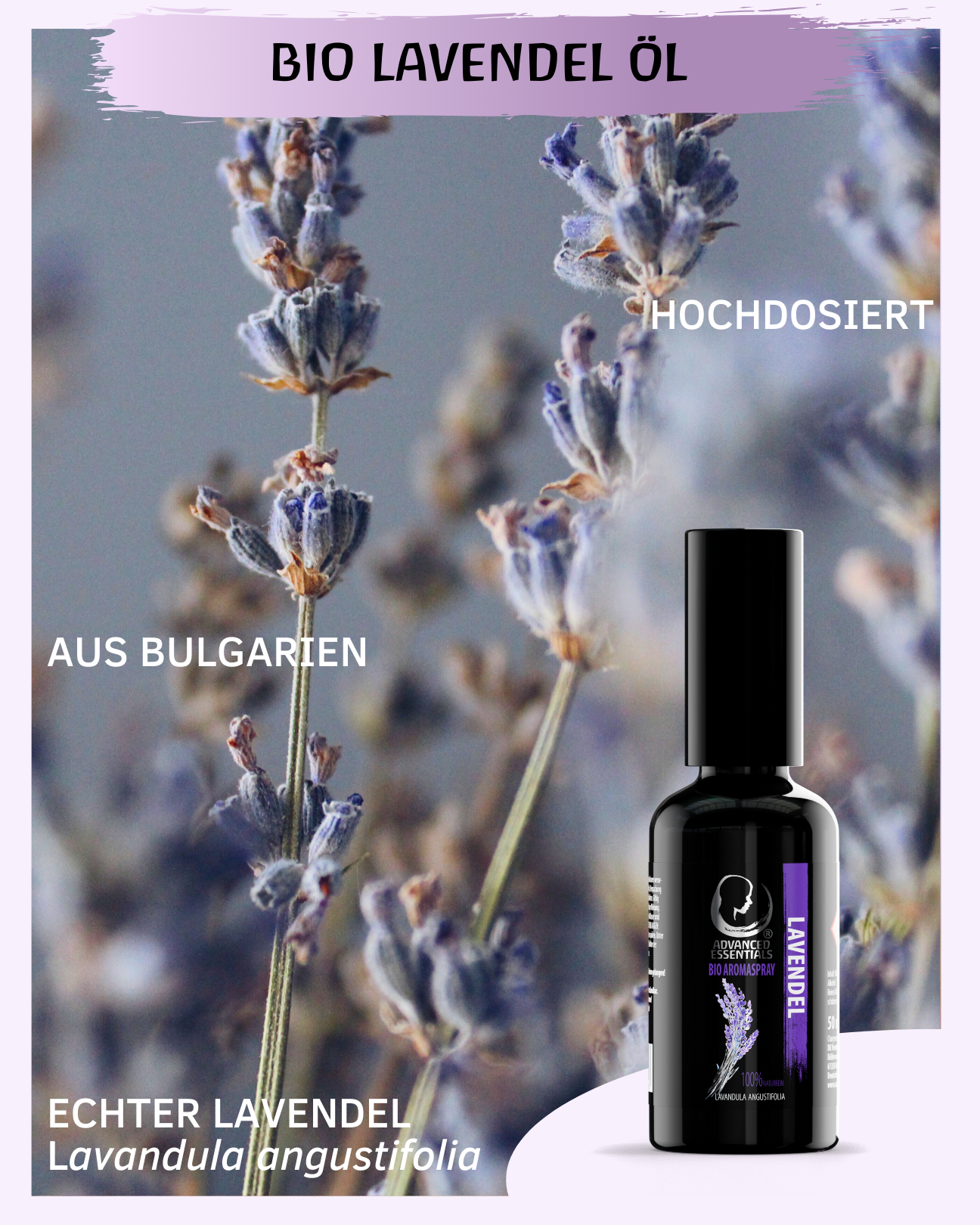 BIO Lavendelspray (Lavandula angustifolia) Raumspray (100ml)